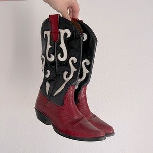 Leather Cowboy Boots - Nine West
